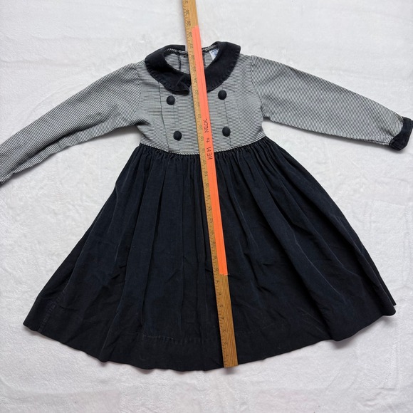 Vintage‎ Kellys Kids Dress Houndstooth Corduroy Peter Pan Collar Girls - Picture 5 of 9